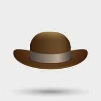 black bowler hat vector