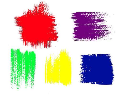 Color ink splashes. Grunge splatters. Abstract background. Grunge text banners