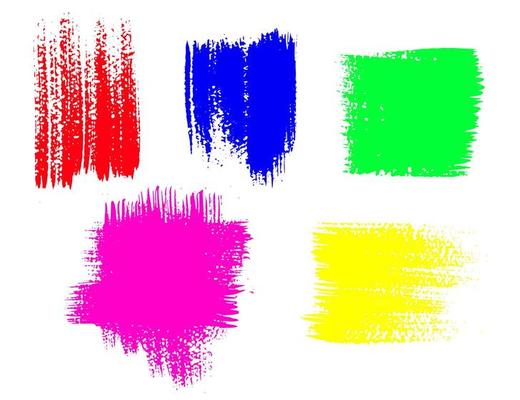Color ink splashes. Grunge splatters. Abstract background. Grunge text banners