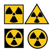 Radiation Danger vector pictogram.Ionizing radiation hazard symbol