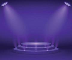 Stage with lights vector