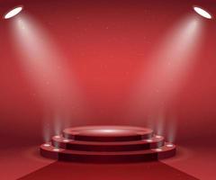 Stage with lights for awards ceremony vector