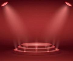 Stage with lights vector