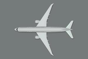 Top view airplane. vector