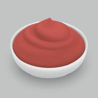 Tomato ketchup sauce vector