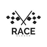 Race flag icon, simple design illustration vector