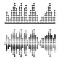 Audio technology  music sound waves vector icon illustration