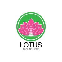 lotus flowers design logo Template icon vector