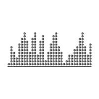 Audio technology  music sound waves vector icon illustration