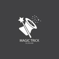 Illustration of magic hat with wand vector