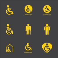 Disabled icon illustration isolated vector sign symbol