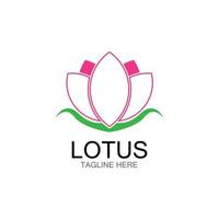 lotus flowers design logo Template icon vector