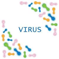 diseño de plantilla de icono de ilustración de vector de virus