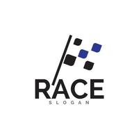 Race flag icon, simple design illustration vector