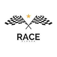 Race flag icon, simple design illustration vector