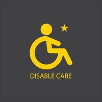 Disabled icon illustration isolated vector sign symbol