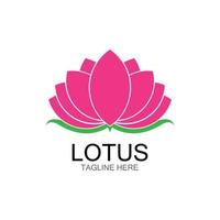 icono de plantilla de logotipo de diseño de flores de loto vector