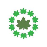 Canabis leaf vector illustration icon design