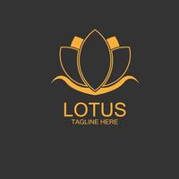 lotus flowers design logo Template icon vector