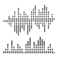 Audio technology  music sound waves vector icon illustration