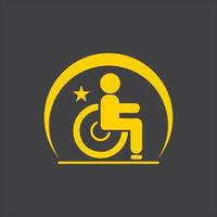 Disabled icon illustration isolated vector sign symbol