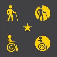 Disabled icon illustration isolated vector sign symbol