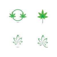 Canabis leaf vector illustration icon design