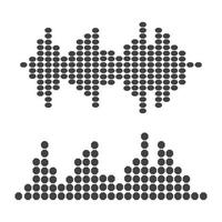 Audio technology  music sound waves vector icon illustration