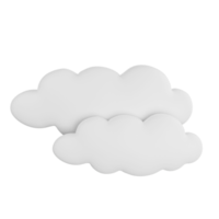 Icono de nube de renderizado 3d sobre fondo transparente png