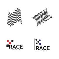 Race flag icon, simple design illustration vector