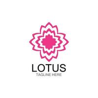 lotus flowers design logo Template icon vector