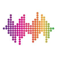 Audio technology  music sound waves vector icon illustration