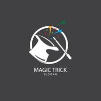 Illustration of magic hat with wand vector