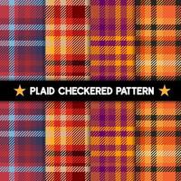 Plaid Checkered Fabric Pattern and seamless Theme Halloween collection for Fabric Textile Wallpaper vector