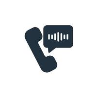 icono de teléfono en estilo moderno y plano aislado en fondo blanco. símbolo de llamada de voz para aplicaciones web y móviles. vector