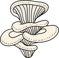 doodle freehand sketch drawing of oyster mushroom vegetable. png