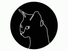 dibujo continuo de una línea de dos gatos en estilo minimalista. lindo concepto de mascota animal gato para icono de mascota amigable con el pedigrí. concepto veterinario amigable con las mascotas. vector