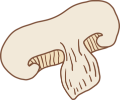 doodle desenho à mão livre de vegetais cogumelo shitake png