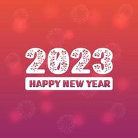 2023 Happy New Year Background Design. Greeting Card, Banner, Poster Vector Illustration