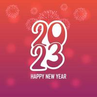 2023 Happy New Year Background Design. Greeting Card, Banner, Poster Vector Illustration