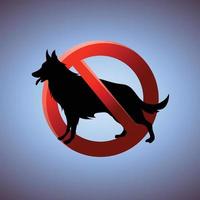 no pet or dog area vector