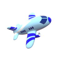 Airplane cartoon png 3d model