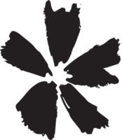 planta de flor de traçado de tinta de tinta png