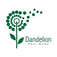 Dandelion flower logo vector template design