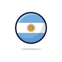 icono de la bandera argentina vector