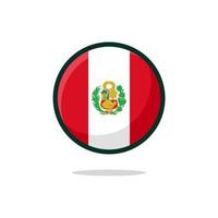 Peru Flag Icon vector