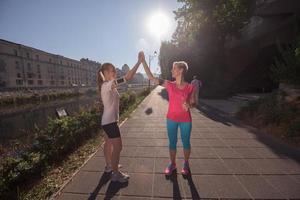 congratulate and happy to finish morning workout photo