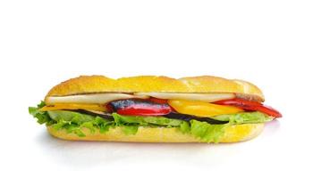 sandwich on a white surface photo