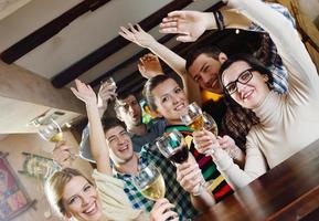 Group of happy young people photo