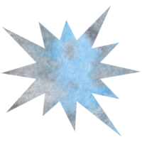 Blue watercolor star. Celestial element, space, sky png